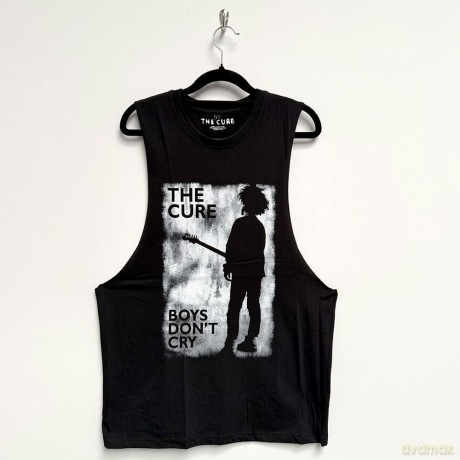 Cure - The: The Cure Unisex Vest T-Shirt: Boys Don't Cry B&W (Black) (Medium)