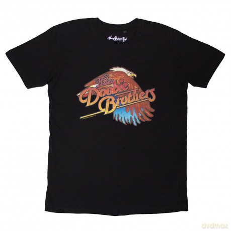 Doobie Brothers - The: The Doobie Brothers Unisex T-Shirt: Eagle (Black) (Back Print) (Large)