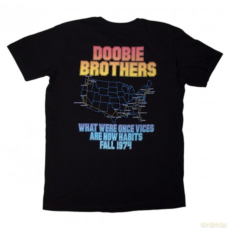 Doobie Brothers - The: The Doobie Brothers Unisex T-Shirt: Eagle (Black) (Back Print) (X-Large)