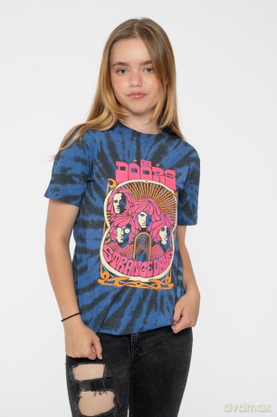 Doors - The: The Doors Kids T-Shirt: Strange Days (Blue) (Wash Collection) (1-2 Years)
