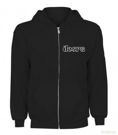 Doors: The Men's Zipped Hoodie: Lizard King with Back Printing (Small)