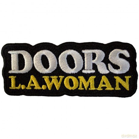 Doors - The: The Doors Standard Patch: LA Woman Text Logo on Black (Black)