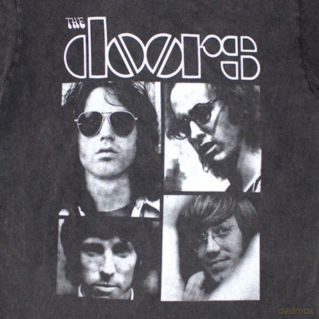 Doors - The: The Doors Unisex Stone Wash T-Shirt: Squares (Charcoal Grey) (Small)