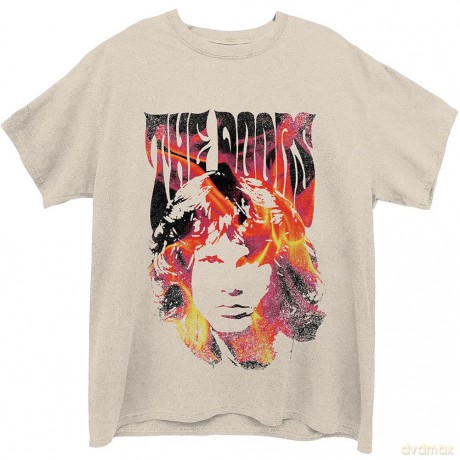 Doors - The: The Doors Unisex T-Shirt: Jim Face Fire (Natural) (XX-Large)