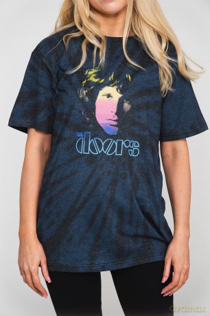 Doors - The: The Doors Unisex T-Shirt: Jim Halftone Gradient (Blue) (Wash Collection) (XX-Large)