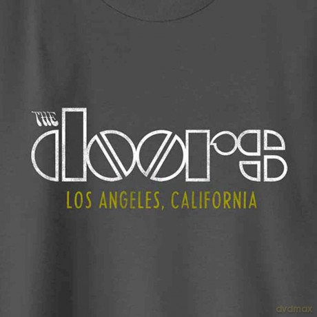 Doors - The: The Doors Unisex T-Shirt: LA California (Charcoal Grey) (X-Small)
