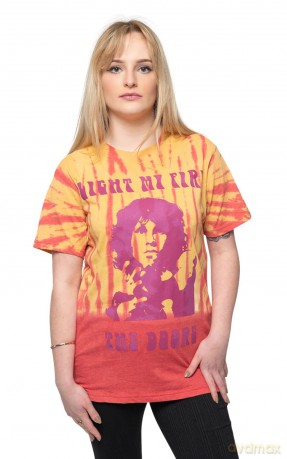 Doors - The: The Doors Unisex T-Shirt: Light My Fire (Orange) (Wash Collection) (Small)