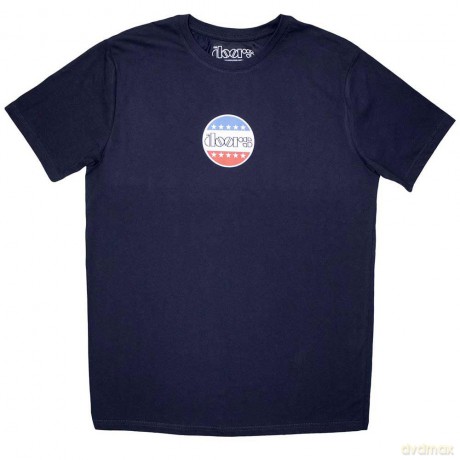 Doors - The: The Doors Unisex T-Shirt: Mini Stars Logo (Navy Blue) (Medium)