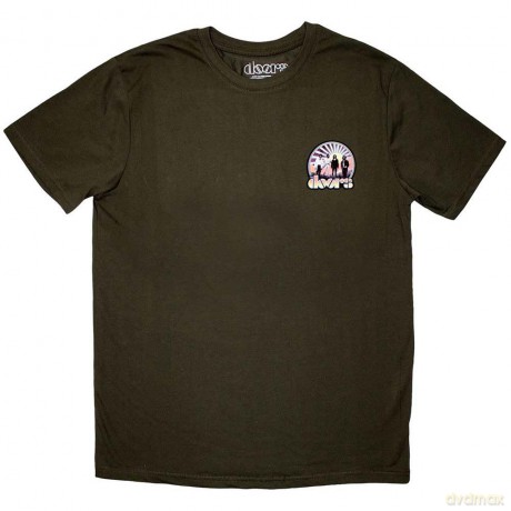Doors - The: The Doors Unisex T-Shirt: Mini Sunrise (Green) (Medium)