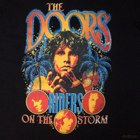 Doors - The: The Doors Unisex T-Shirt: Riders On The Storm (Black) (Back Print) (Large)
