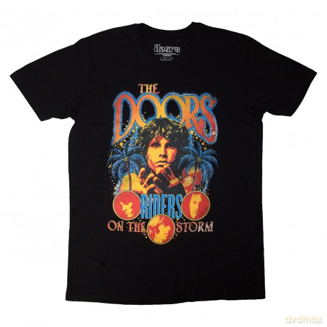 Doors - The: The Doors Unisex T-Shirt: Riders On The Storm (Black) (Back Print) (Small)