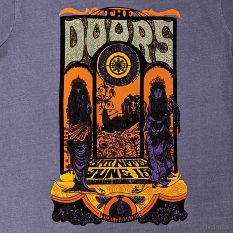 Doors - The: The Doors Unisex T-Shirt: Sacramento (Purple) (Embellished) (Medium)