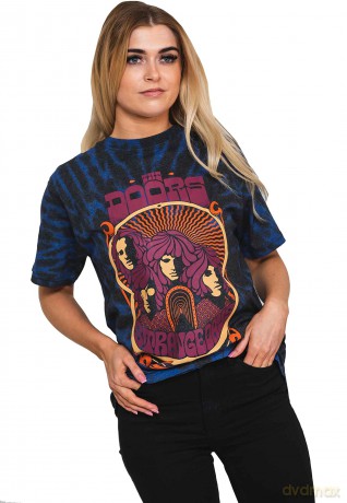Doors - The: The Doors Unisex T-Shirt: Strange Days (Blue) (Wash Collection) (Medium)