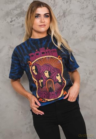 Doors - The: The Doors Unisex T-Shirt: Strange Days (Blue) (Wash Collection) (Medium)