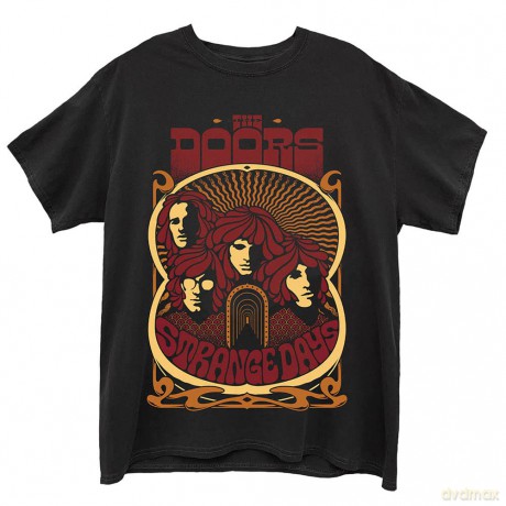 Doors - The: The Doors Unisex T-Shirt: Strange Days Vintage Poster (Black) (Small)