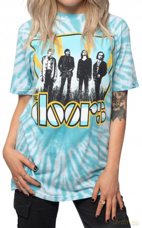 Doors - The: The Doors Unisex T-Shirt: Waiting For The Sun (Light Blue) (Wash Collection) (Small)
