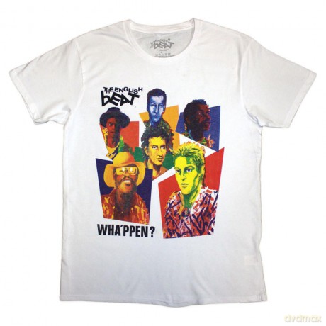 English Beat - The: The English Beat Unisex T-Shirt: Wha'ppen Art Photo (White) (Medium)
