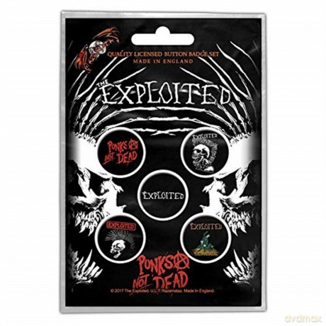 Exploited - The: The Exploited Button Badge Pack: Punks Not Dead