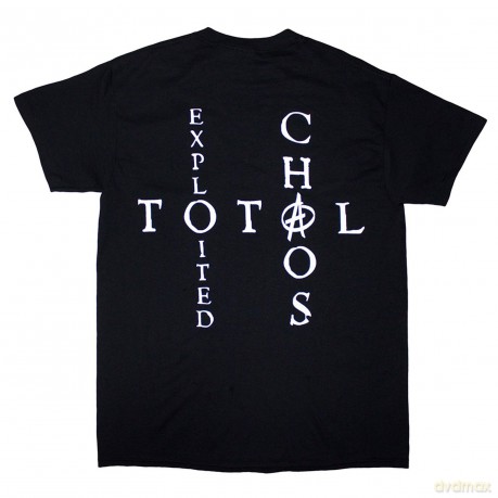 The Exploited: Unisex T-Shirt: Mohican Skull (Black) (Back Print) (Large)