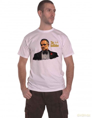 Godfather - The: The Godfather Unisex T-Shirt: Don Sketch (White) (Small)