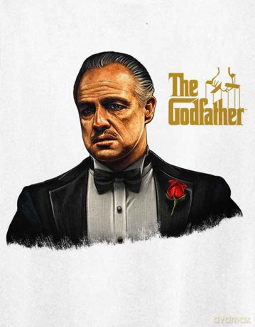 Godfather - The: The Godfather Unisex T-Shirt: Don Sketch (White) (Small)