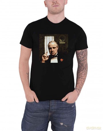Godfather - The: The Godfather Unisex T-Shirt: Logo Brown (Black) (Medium)