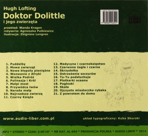 Mp3 Doktor Dolittle i Jego Zwierzęta - Hugh Lofting [CD]