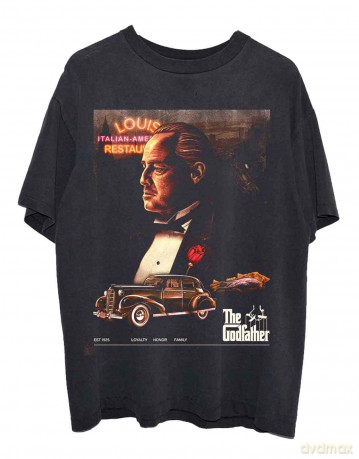 Godfather - The: The Godfather Unisex T-Shirt: Sketch Louis (Black) (Large)
