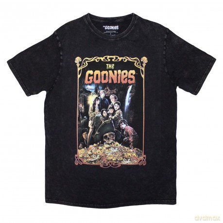 Goonies - The: The Goonies Unisex Stone Wash T-Shirt: Movie Poster (Black) (XX-Large)