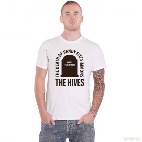 Hives - The: The Hives Unisex T-Shirt: Randy Gravestone (White) (Large)