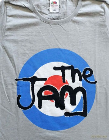 Jam - The: The Jam Ladies T-Shirt: Spray Target Logo (Grey) (X-Large)