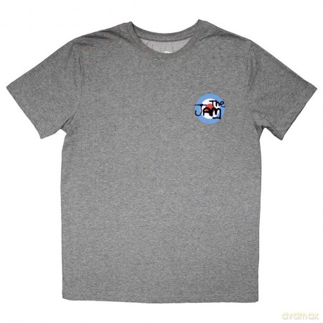 Jam - The: The Jam Unisex T-Shirt: Mini Target Logo (Grey) (Large)