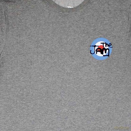 Jam - The: The Jam Unisex T-Shirt: Mini Target Logo (Grey) (Large)