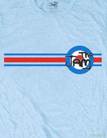 Jam - The: The Jam Unisex T-Shirt: Target Stripe (Light Blue) (Medium)