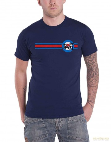 Jam - The: The Jam Unisex T-Shirt: Target Stripe (Navy Blue) (Medium)