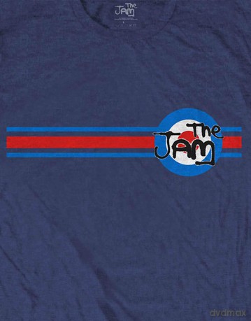 Jam - The: The Jam Unisex T-Shirt: Target Stripe (Navy Blue) (Medium)
