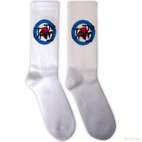 Jam - The: The Jam Unisex Terry Socks: Target Logo (White) (UK Size 7 - 11)