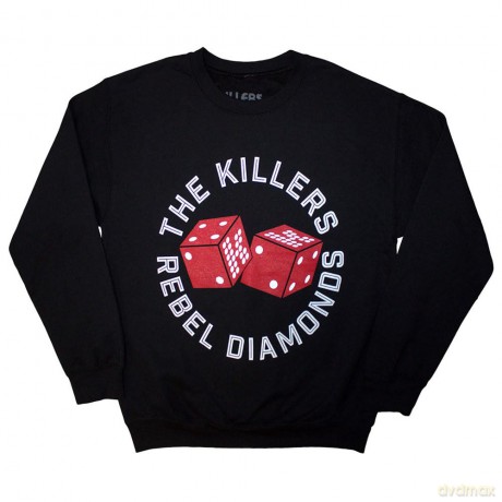 Killers - The: The Killers Unisex Sweatshirt: Tour '24 Rebel Diamonds Dice (Black) (Ex-Tour) (Medium)