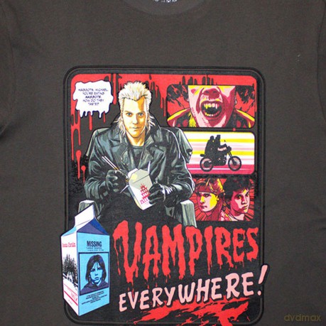 Lost Boys - The: The Lost Boys Unisex Stone Wash T-Shirt: David Poster (Black) (Small)