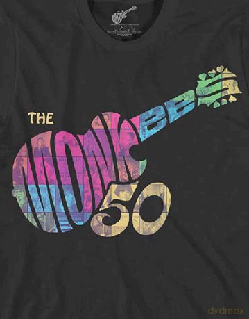 Monkees - The: The Monkees Unisex T-Shirt: Guitar Discography (Black) (Back Print) (Large)