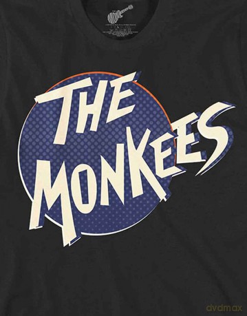 Monkees - The: The Monkees Unisex T-Shirt: Retro Dot Logo (Black) (X-Large)