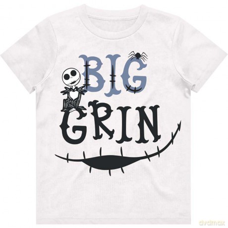 Nightmare Before Christmas - The: The Nightmare Before Christmas Kids T-Shirt: Big Grin (White) (9-10 Years)