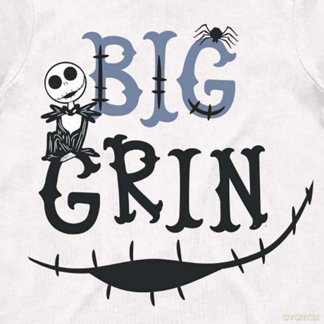 Nightmare Before Christmas - The: The Nightmare Before Christmas Kids T-Shirt: Big Grin (White) (9-10 Years)