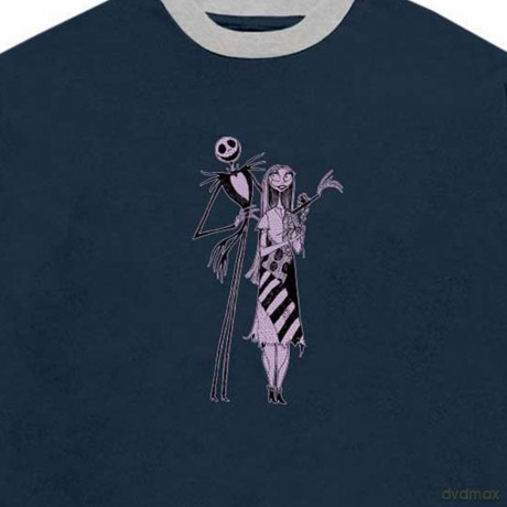 Nightmare Before Christmas - The: The Nightmare Before Christmas Unisex Long Sleeve T-Shirt: Celestial (Navy Blue) (Embellished) (Large)