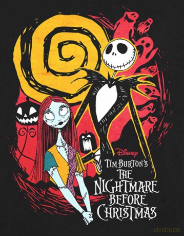 Nightmare Before Christmas - The: The Nightmare Before Christmas Unisex T-Shirt: Heart (Black) (Large)