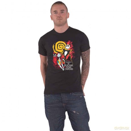 Nightmare Before Christmas - The: The Nightmare Before Christmas Unisex T-Shirt: Heart (Black) (X-Large)