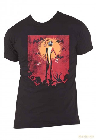 Nightmare Before Christmas - The: The Nightmare Before Christmas Unisex T-Shirt: Jack Orange Sun (Black) (XX-Large)