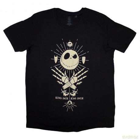 Nightmare Before Christmas - The: The Nightmare Before Christmas Unisex T-Shirt: King Jack (Black) (Small)
