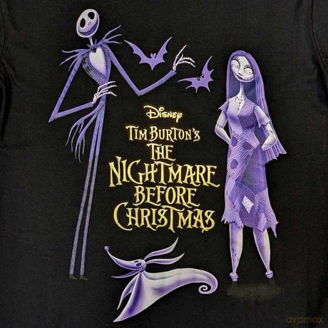 Nightmare Before Christmas - The: The Nightmare Before Christmas Unisex T-Shirt: Purple Characters (Black) (Embellished) (XX-Large)