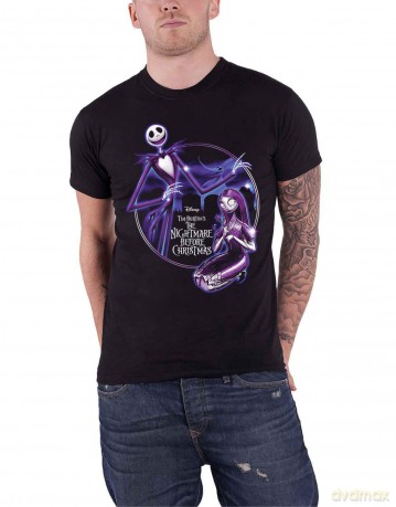 Nightmare Before Christmas - The: The Nightmare Before Christmas Unisex T-Shirt: Purple Graveyard (Black) (XX-Large)
